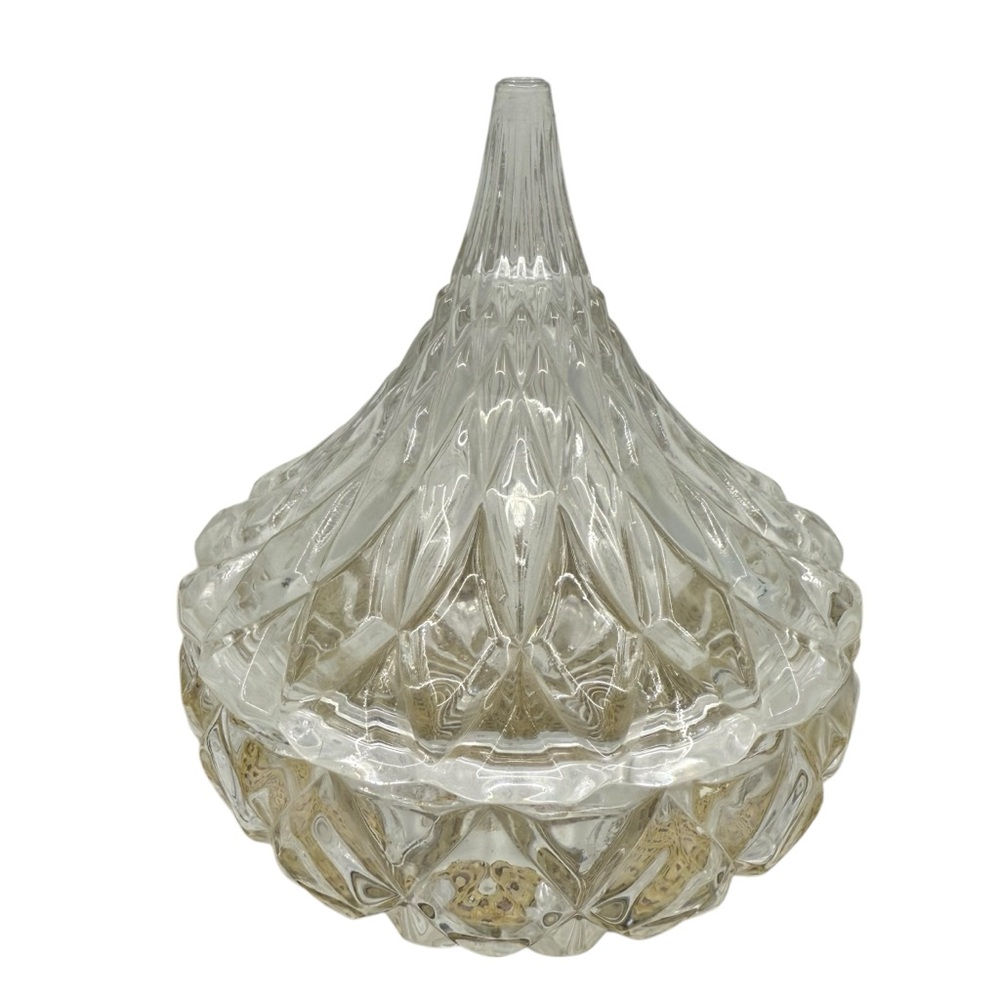 Crystal "Hersey's Kiss" Candy Dish with Lid